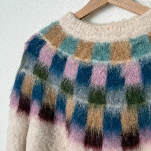 Madewell Brushed Checkerboard Fair Isle Sweater - Picture 4 of 8